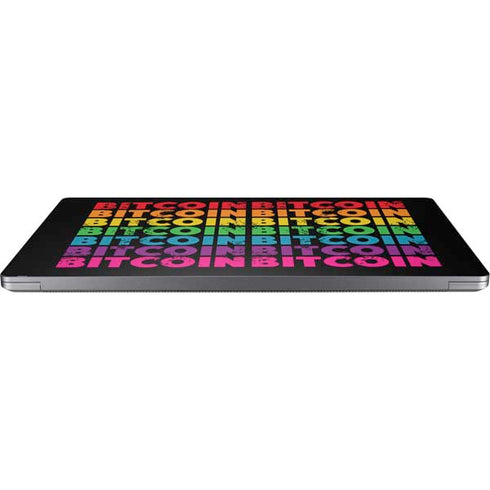 Rainbow Bitcoin Universal Laptop 12in (9.8 x 6.8in) Skin