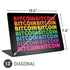 Rainbow Bitcoin Universal Laptop 13in (10.6 x 7.6in) Skin