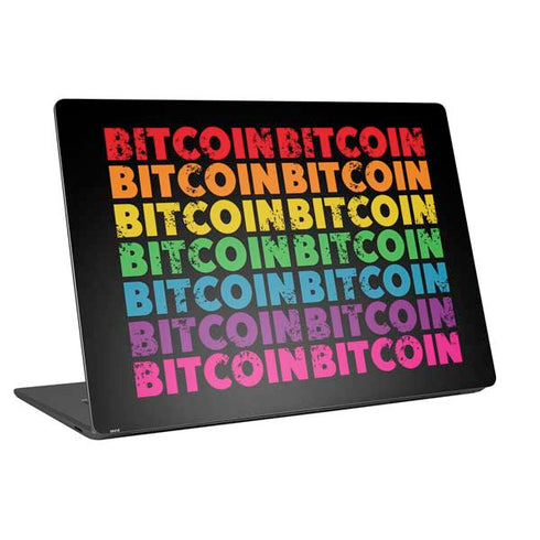 Rainbow Bitcoin Universal Laptop 14in (11.4 x 8.2in) Skin