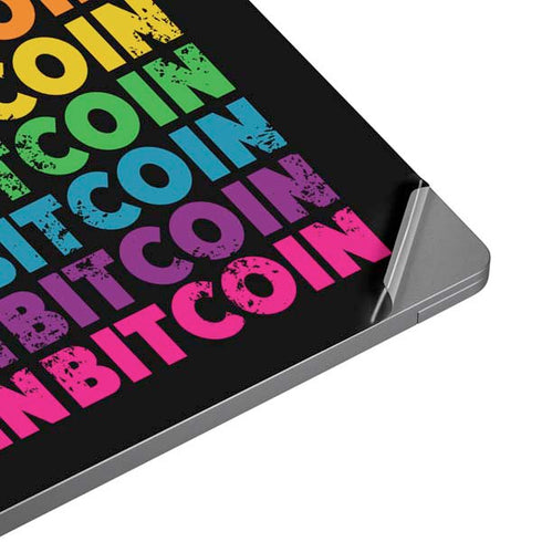 Rainbow Bitcoin Universal Laptop 14in (11.4 x 8.2in) Skin