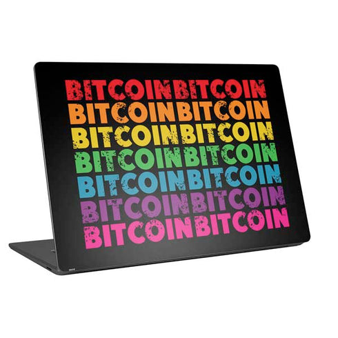 Rainbow Bitcoin Universal Laptop 15in (12.2 x 8.8in) Skin