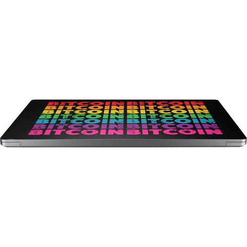 Rainbow Bitcoin Universal Laptop 16in (13 x 9.4in) Skin