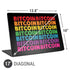 Rainbow Bitcoin Universal Laptop 17in (13.8 x 10in) Skin