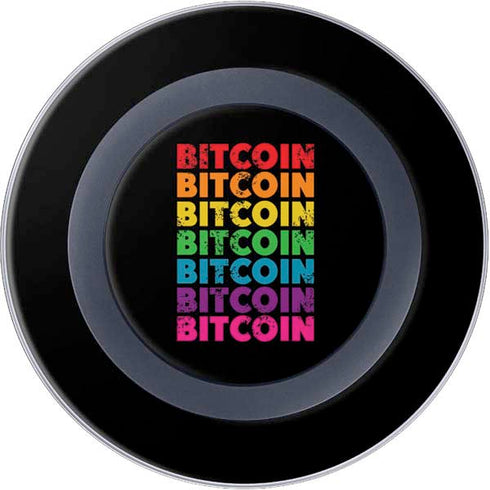 Rainbow Bitcoin Wireless Charger Skin