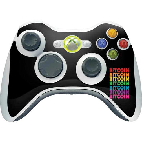 Rainbow Bitcoin Xbox 360 Wireless Controller Skin