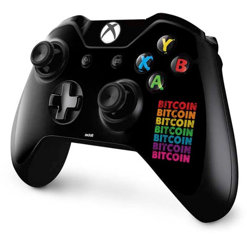 Rainbow Bitcoin Xbox One Controller Skin