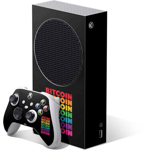 Rainbow Bitcoin Xbox Series S Skins