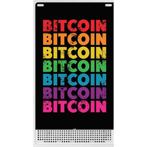 Rainbow Bitcoin Xbox Series S Console Skin