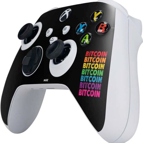 Rainbow Bitcoin Xbox Series S Controller Skin