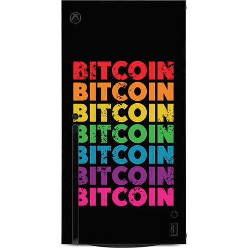 Rainbow Bitcoin Xbox Series X Console Skin