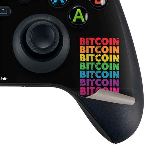 Rainbow Bitcoin Xbox Series X Controller Skin