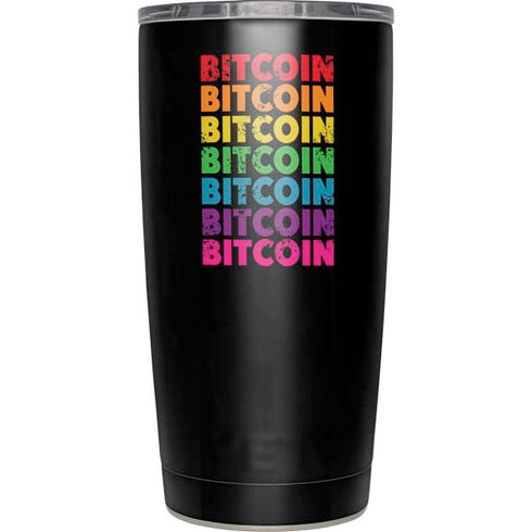 Rainbow Bitcoin Yeti 20oz Tumbler Skin
