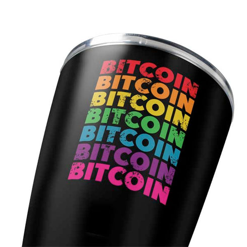 Rainbow Bitcoin Yeti 20oz Tumbler Skin