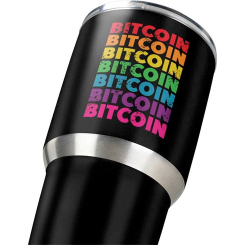 Rainbow Bitcoin Yeti 30oz Rambler Tumbler Skin