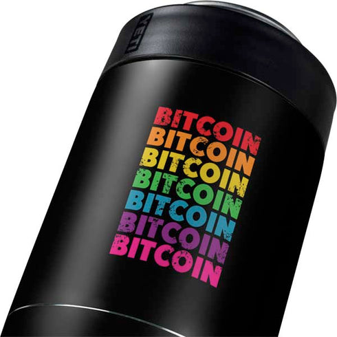 Rainbow Bitcoin Yeti Colster Can Insulator Skin