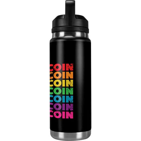 Rainbow Bitcoin YETI Rambler 26oz Bottle Skin