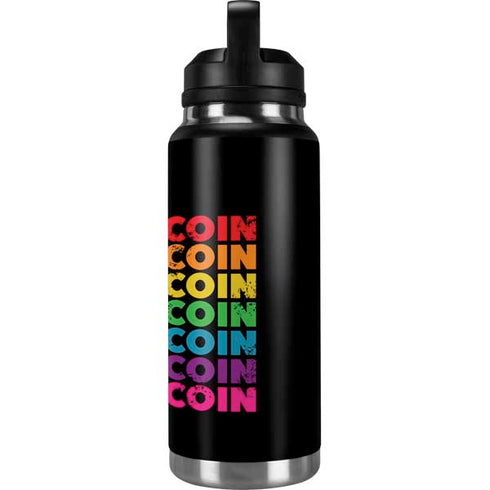 Rainbow Bitcoin YETI Rambler 36oz Bottle Skin