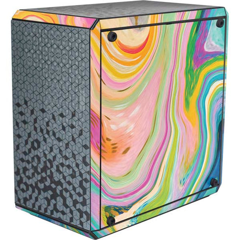 Etta Vee Rainbow Marble Cooler Master MasterBox Q300L Mini Tower Skin