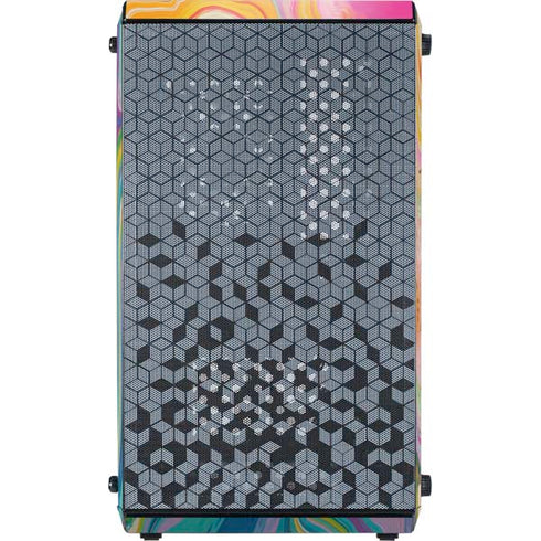 Etta Vee Rainbow Marble Cooler Master MasterBox Q300L Mini Tower Skin