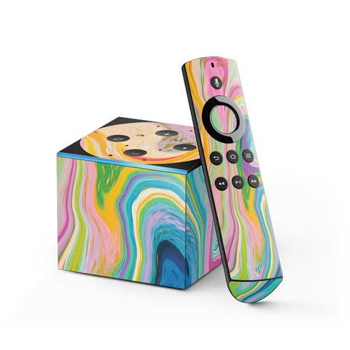 Etta Vee Rainbow Marble Fire TV Cube Skin