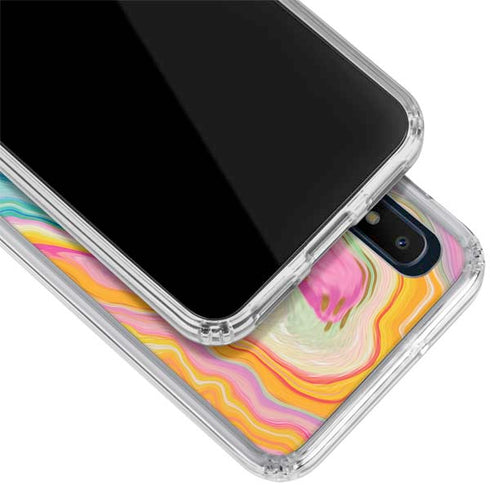 Etta Vee Rainbow Marble Galaxy A10e Clear Case