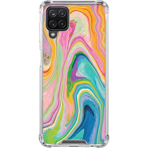 Etta Vee Rainbow Marble Galaxy A12 Clear Case