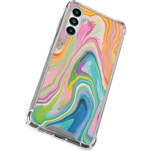 Etta Vee Rainbow Marble Galaxy A13 5G Clear Case