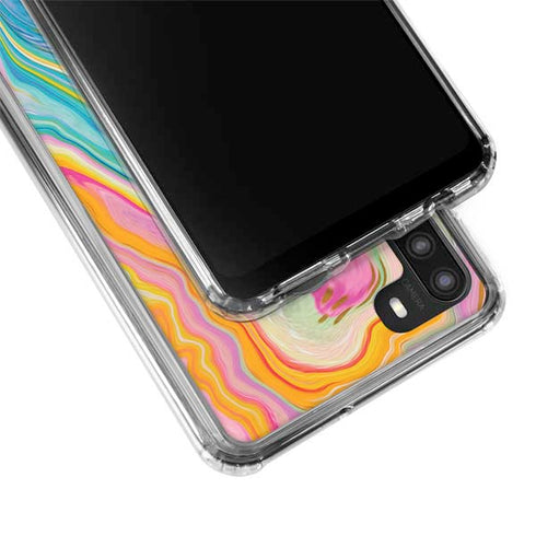 Etta Vee Rainbow Marble Galaxy A21 Clear Case