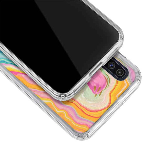 Etta Vee Rainbow Marble Galaxy A50 Clear Case