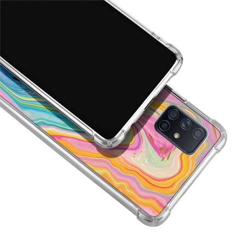 Etta Vee Rainbow Marble Galaxy A51 5G Clear Case