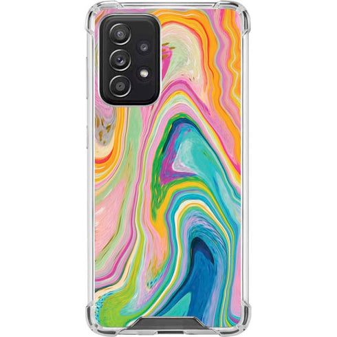 Etta Vee Rainbow Marble Galaxy A52 5G Clear Case