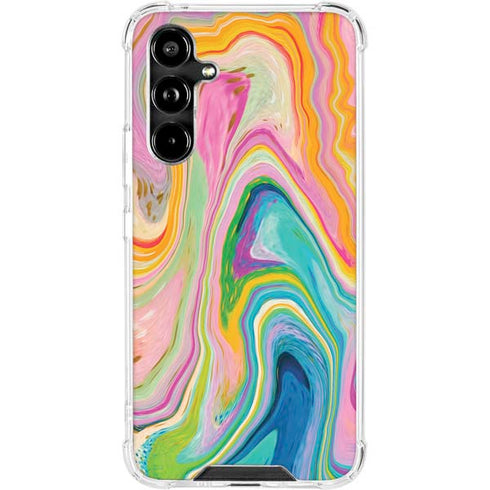 Rainbow Marble by Etta Vee Galaxy A54 5G Clear Case