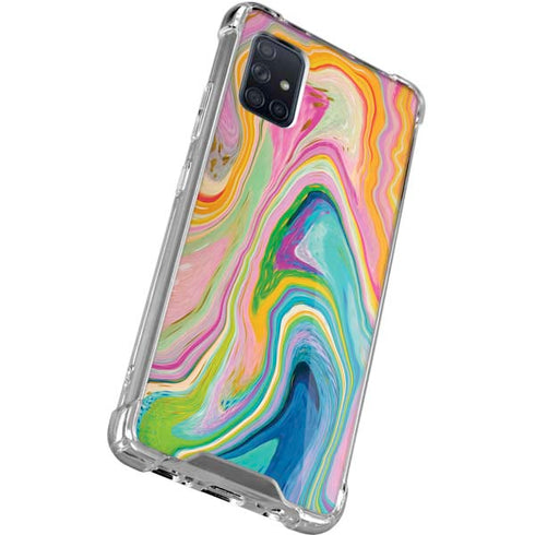 Etta Vee Rainbow Marble Galaxy A71 5G Clear Case