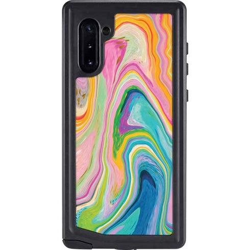 Etta Vee Rainbow Marble Galaxy Note 10 Waterproof Case