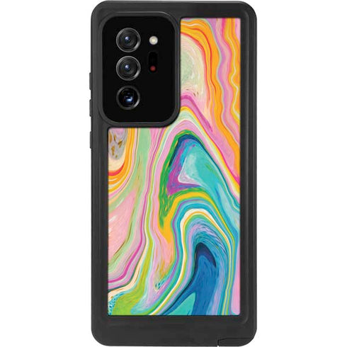 Etta Vee Rainbow Marble Galaxy Note20 Ultra 5G Waterproof Case