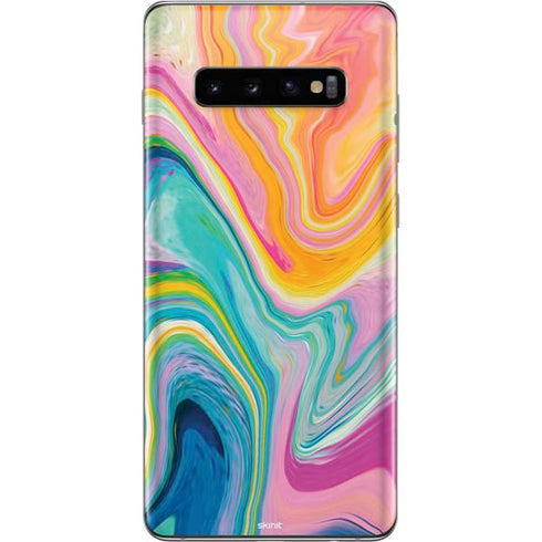 Etta Vee Rainbow Marble Galaxy S10 Plus Skin