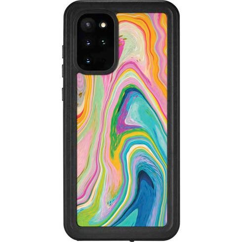 Etta Vee Rainbow Marble Galaxy S20 Plus Waterproof Case