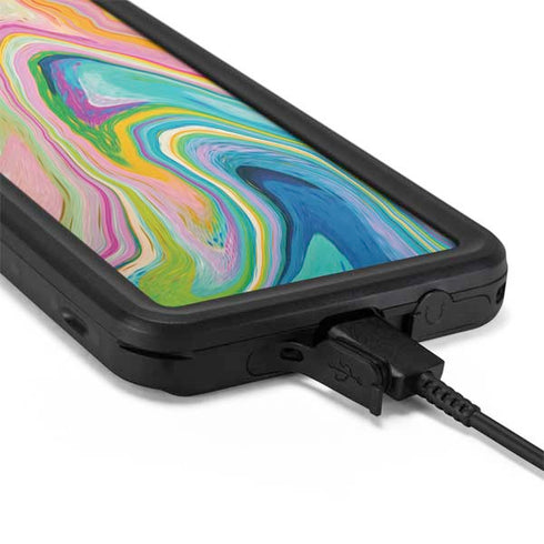 Etta Vee Rainbow Marble Galaxy S20 Plus Waterproof Case