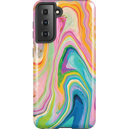 Etta Vee Rainbow Marble Galaxy S21 5G Pro Case