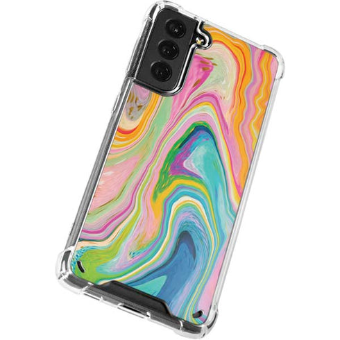 Etta Vee Rainbow Marble Galaxy S21 Plus 5G Clear Case