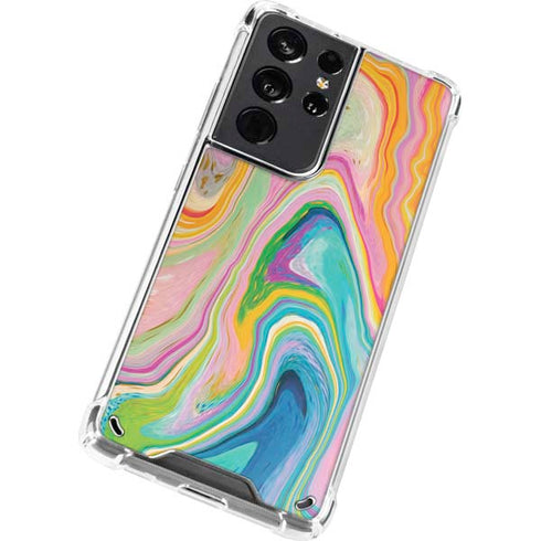 Etta Vee Rainbow Marble Galaxy S21 Ultra 5G Clear Case