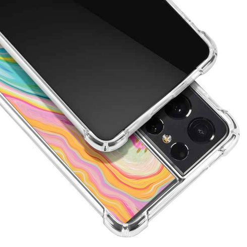 Etta Vee Rainbow Marble Galaxy S21 Ultra 5G Clear Case