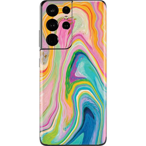 Etta Vee Rainbow Marble Galaxy S21 Ultra 5G Skin