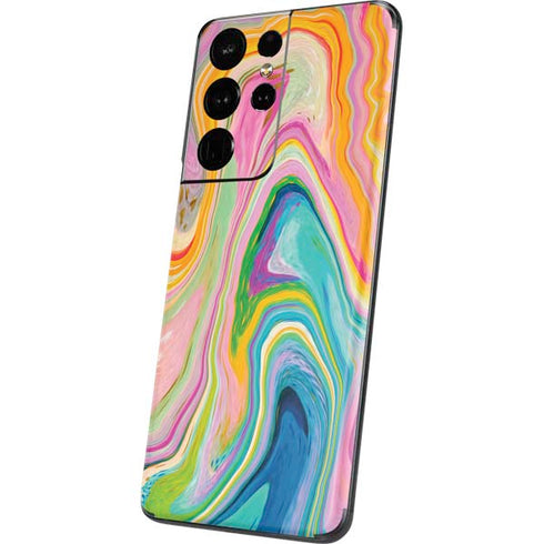 Etta Vee Rainbow Marble Galaxy S21 Ultra 5G Skin