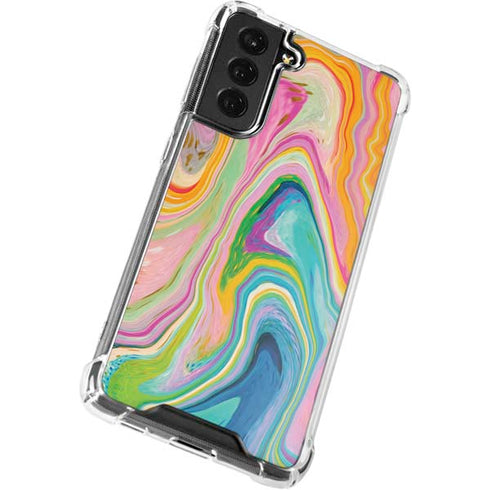 Etta Vee Rainbow Marble Galaxy S22 Clear Case