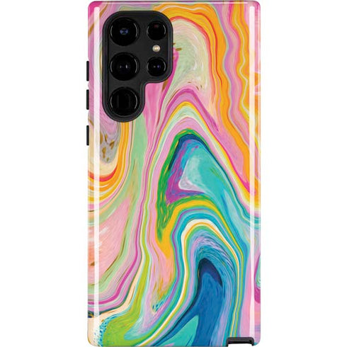 Etta Vee Rainbow Marble Galaxy S22 Ultra Pro Case