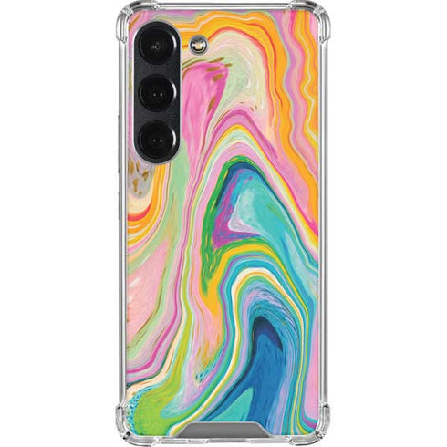 Etta Vee Rainbow Marble Galaxy S23 Clear Case