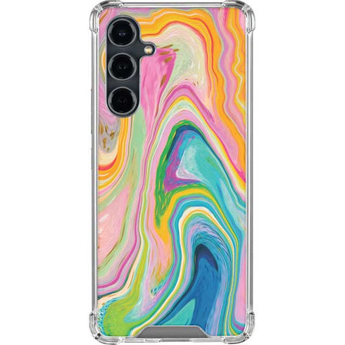 Rainbow Marble by Etta Vee Galaxy S23 FE Clear Case