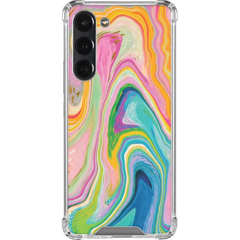 Etta Vee Rainbow Marble Galaxy S23 Plus Clear Case