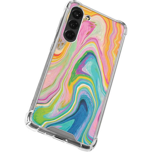 Etta Vee Rainbow Marble Galaxy S23 Plus Clear Case